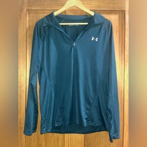 Under Armour Teal Long-Sleeve Quarter Zip Pullover